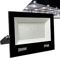 Refletor LED Holofote 200W Branco Frio 6500K - IP66 à Prova d’Água Econômico para Jardim, Fachada e Quintal Premium