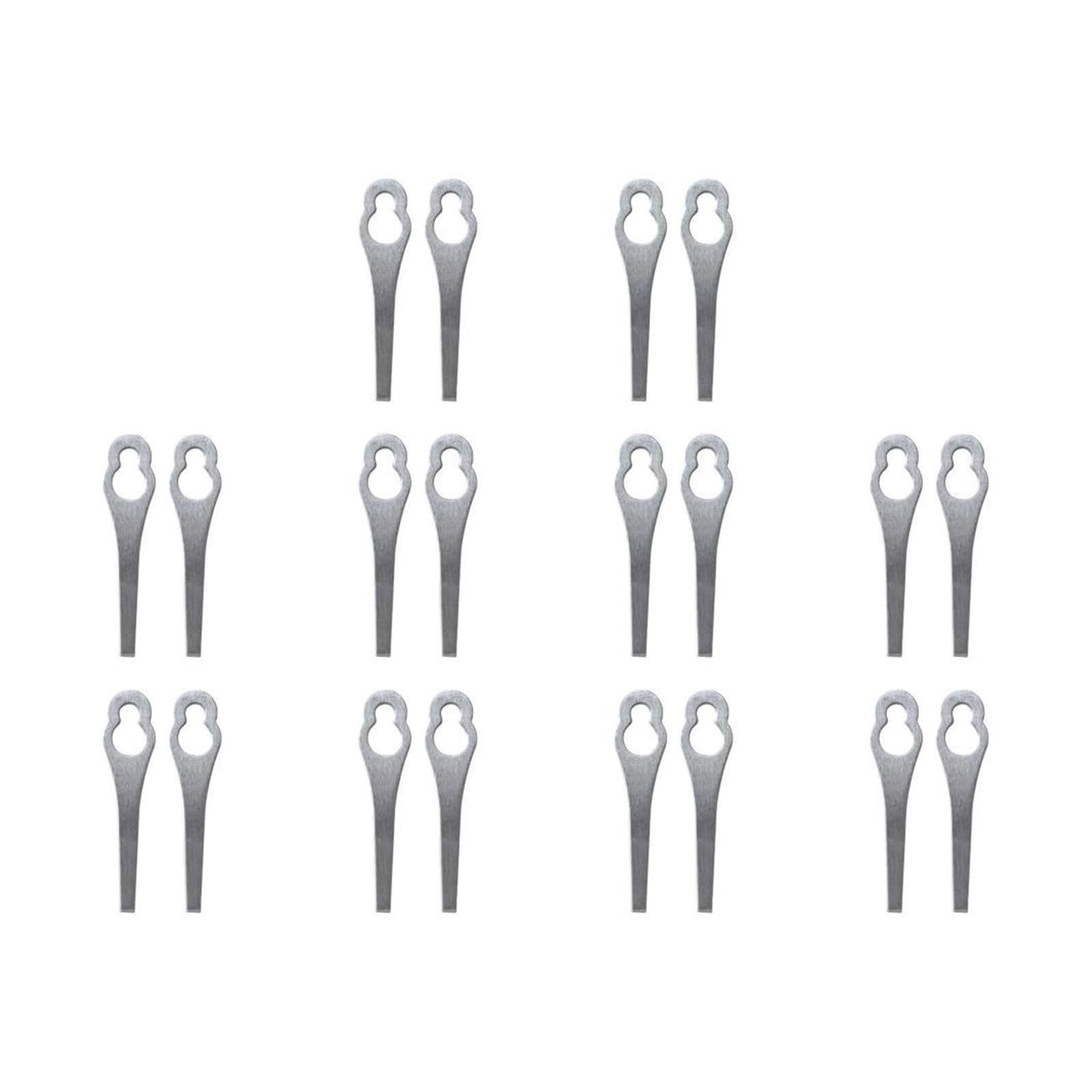 Cuchilla De Cortacésped,Cuchilla De Cabezal De Corte De Césped De Metal,para Máquina Cortadora De Césped,Accesorios De Herramientas De Jardinería(20PCS)