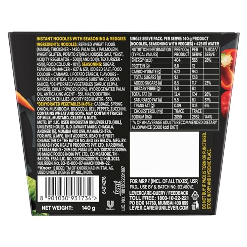 Image of Knorr Korean Meal Pot- Spicy Jjajangmyeon Ramen Noodles | Korean Noodles | Microwave only| Vegetarian| 140 gm l Pack of 1