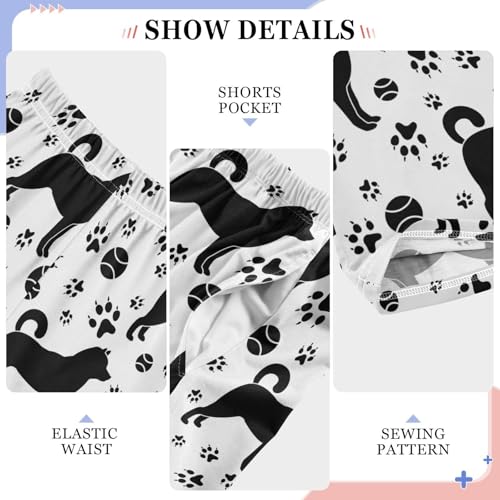 Boys' Pants Dalmatian Dogs Paw Tennis Ball Long Bottoms Jogger Pants Elastic Waist Trousers with Pockets S-XL4