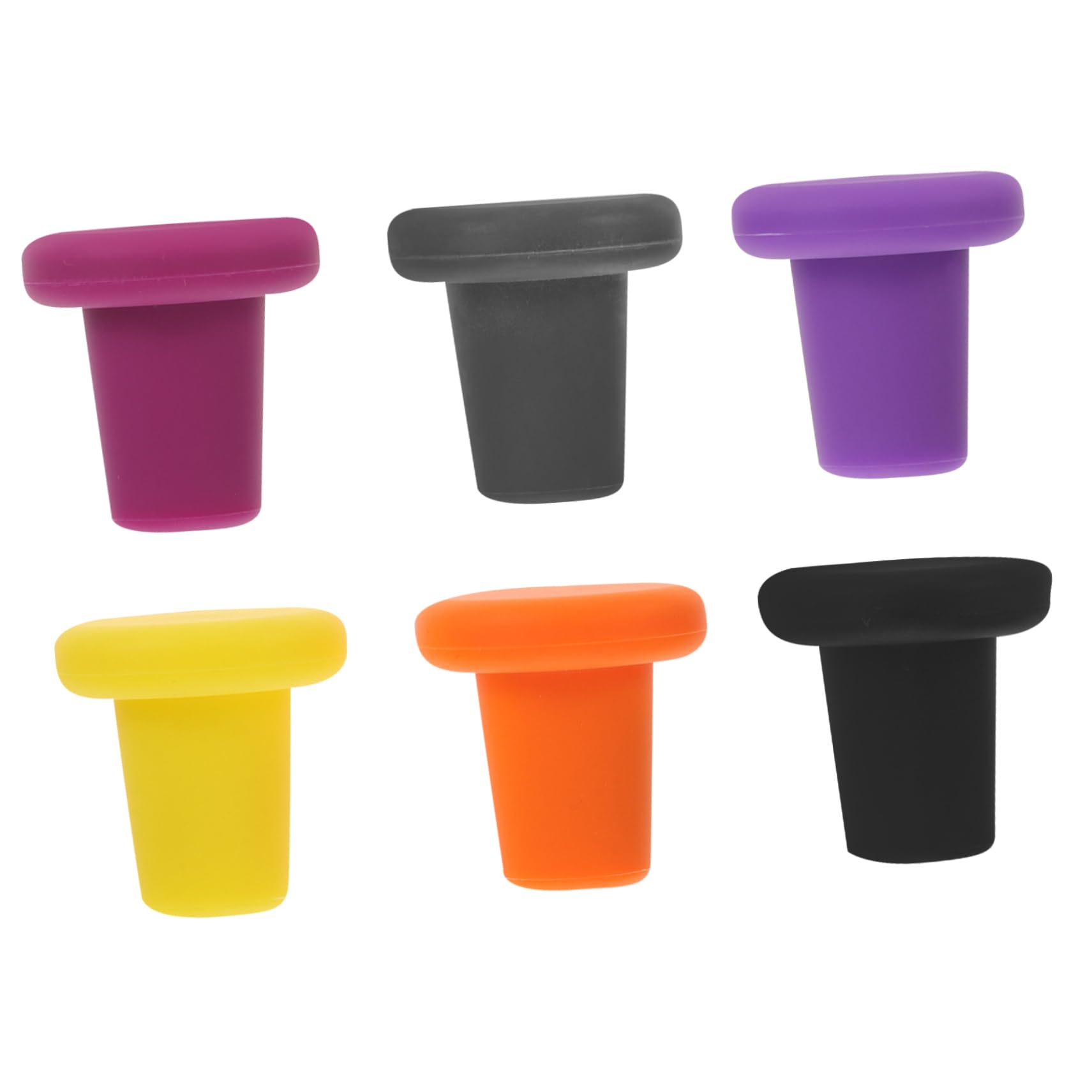 24piezas Tapones De Silicona para Botellas De Vino Sellos Reutilizables De Alimenticio Tapones Coloridos para Bebidas para Cocinas y Fiestas