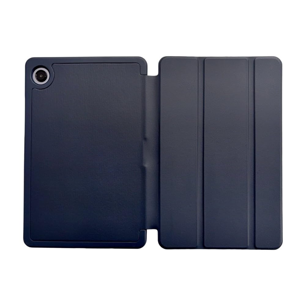 Generic etui kompatybilne z Samsung Galaxy tab A9 8,7 SM-X110 X115 X117 (kolor: ciemnoniebieski) odporny na wstrząsy pokrowiec z klapką ze skóry silikonowej