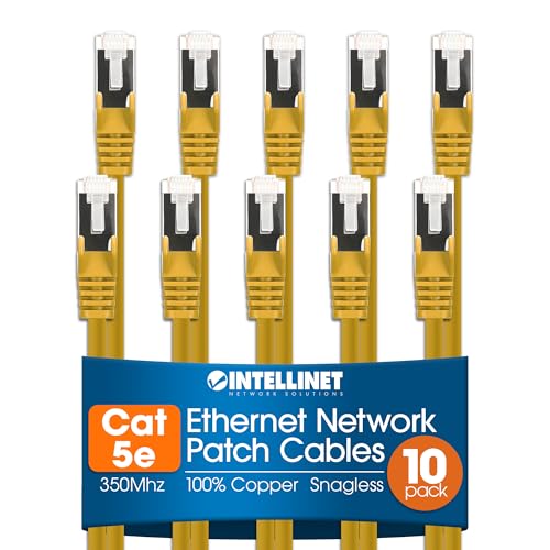 Cable de Red Intellinet Cat5e 10 Cables 2 ft Amarillo miniatura 1
