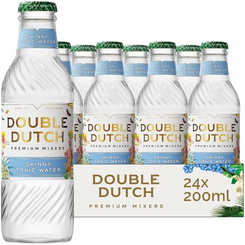 Double Dutch Premium Skinny Tonic Water 24 x 200ml Glass Bottles