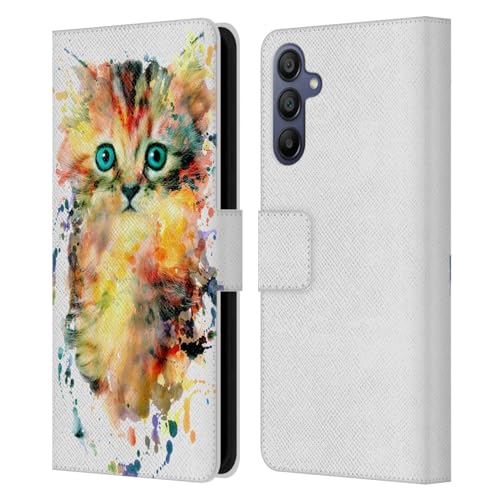 Carcasa Samsung Galaxy A15 de cuero tipo libro gato Riza Peker