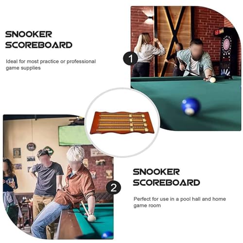 Marcador de Snooker y Billar, con rieles y punteros, para amantes del billar, marcador de puntuación para juegos de billar miniatura 3