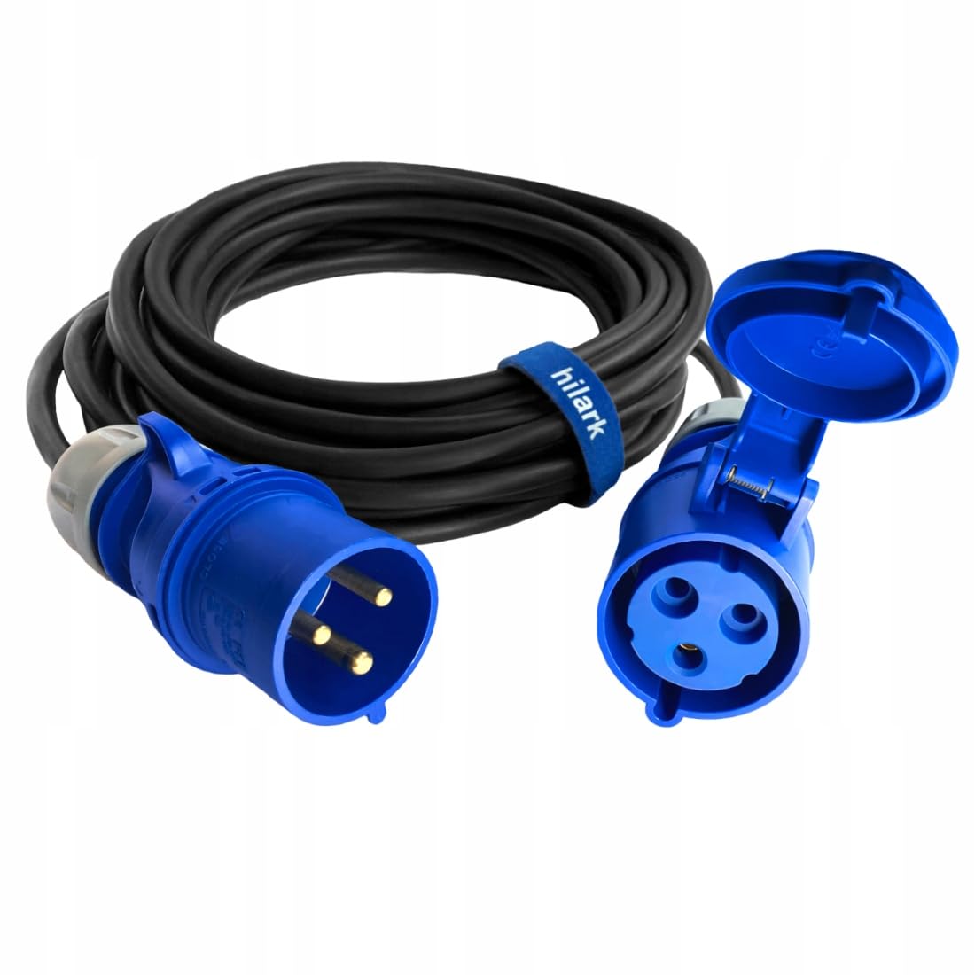 Hilark Cable Tech Rallonge 10m CEE 32A 3P 3x4mm Caoutchouc H07RN-F OnPD