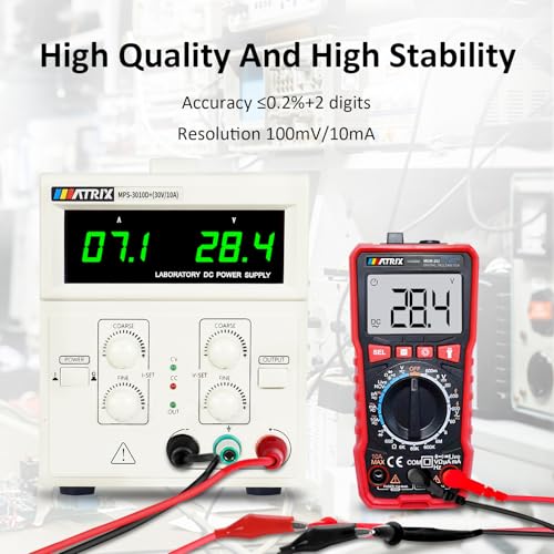 Image of MATRIX Linear Laboratory DC Power Supply 30V 5A, On /Off Buton, MPS-3005D+ | bench power supply reliable portable lab adjustable power supply 100mV 10mA, Low Ripple and Noise with Alligator Leads, OTP