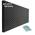 DSMYDSEN Egg Crate Foam Panel, 48"24"2" Black Acoustic Foam, Sound Proof Foam Panels for Walls/Recording Studios/KTV (1pack)