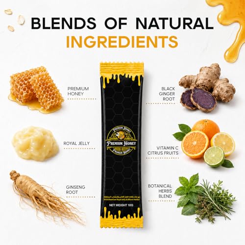Miel pura natural premium con polen de abeja (Pack de 18) miniatura 4