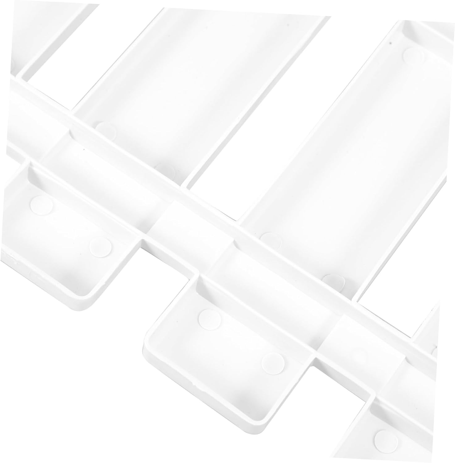 VICASKY 4-Pack White Plastic Garden Fence with Round Top Pickets - 20" L x 8" H Easy Interlock Design for Lawn, Patio & Yard Edging, Reusable Decorative Border & Project Fencing with Ground Stakes