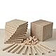 Dida - Set aus 121 Basis-10-Holzblöcken, Montessori Lernmaterial für Mathematik, Multibase Dienes Arithmetikblöcke für Kinder