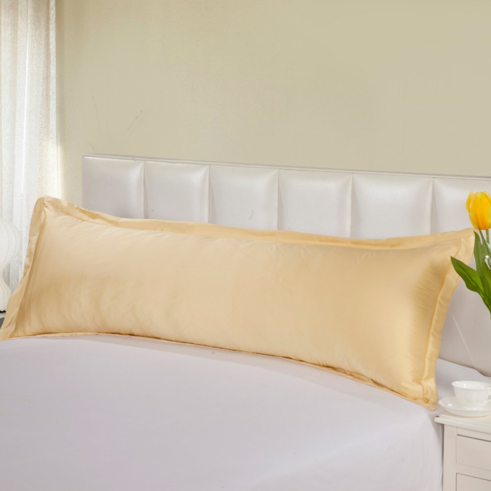 La Seda De Mora Cuerpo Funda Almohada,Dormitorio Funda De Almohada Par Suaves Cómoda Antialérgicos Colorfast 1pc-R 48x150cm(19x59inch)