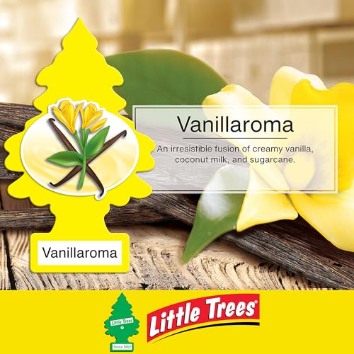 Image of Little Trees Vanillaroma Air Freshener | Warm Vanilla Fragrance | Iconic Tree Hanging Design | For Car, Home, Wardrobe | Imported from USA