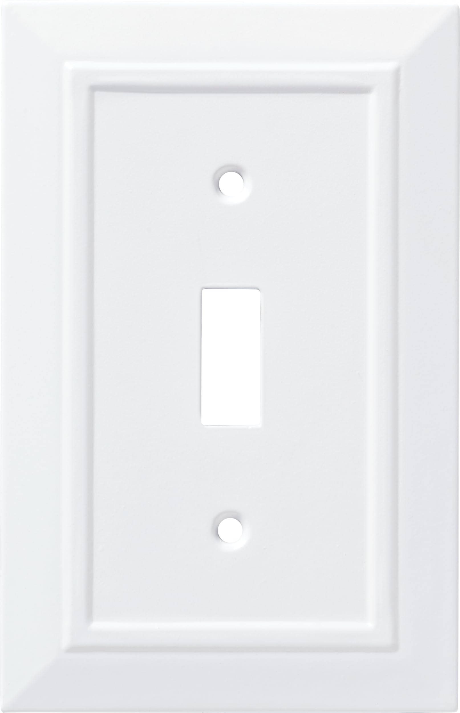 Franklin Brass Classic Architecture (1-Pack) Decorative Light Switch Cover Wall Plate Pure White 1-Gang Wall Plate Switch/Toggle Plate Guards Electrical Outlet Covers W35241-PW-C