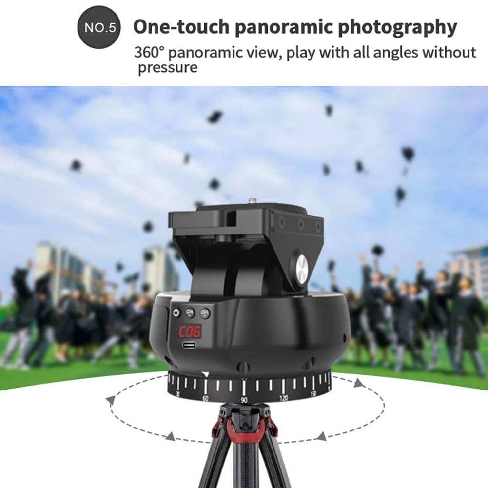 YT-1200 Rotation Panoramique Télécommande Tête Motorisée à Inclinaison et à Rotation pour Trépied Électrique en Plastique pour Téléphones et Appareils Photo