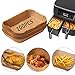 Produktbild Backpapier für Heißluftfritteuse,Rechteckig Backpapier Airfryer Luftfritteuse Pergamentpapier 100 StückKompatibel mit Ninja AF300EU AF400EU,Princess und anderen Dual Zone Air Fryer Zubehör
