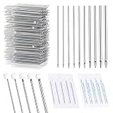 Autdor Ear Nose Piercing Needles - 50pcs Mixed Piercing Needles 12G 14G 16G 18G and 20G Hollow Needl