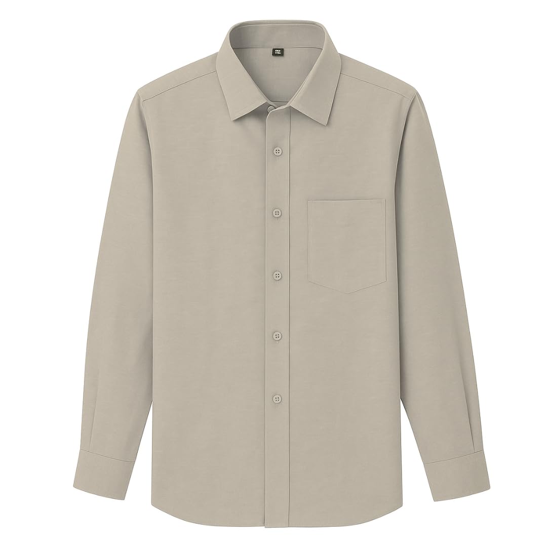 Men's Khadi Cotton Full Sleeve Shirt Plain Regular Fit Soft & Breathable Fabric with Chest Pocket Ideal Formal Casual Wear Summer Style Handwoven for Men-image-39