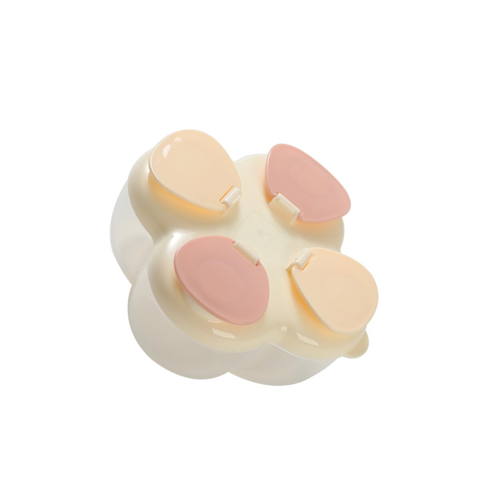 4-Compartment Portable Baby Milk Dispenser with Rotating Lid Travel Friendly Storage Container for Infant Powder Travel Friendly Milk Powder Organiser