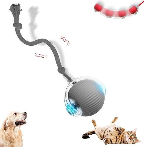 Juguete interactivo para gatos, nuevas bolas de gato con movimiento de agilidad, juguetes automáticos de bola para gatos con ratón de imitación de