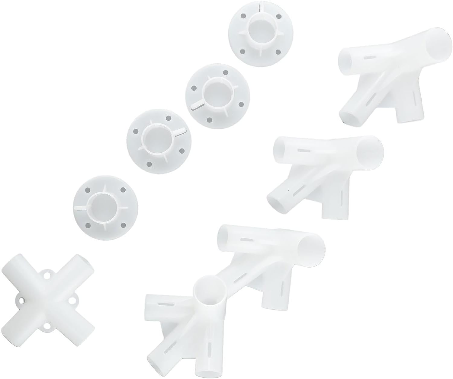 Daaxing 9x Plastic Corner Center Connectors,For Gazebo Awning Tent Spare Parts Set,4 Corner Connectors,1 Roof Center Connector,4 Feets