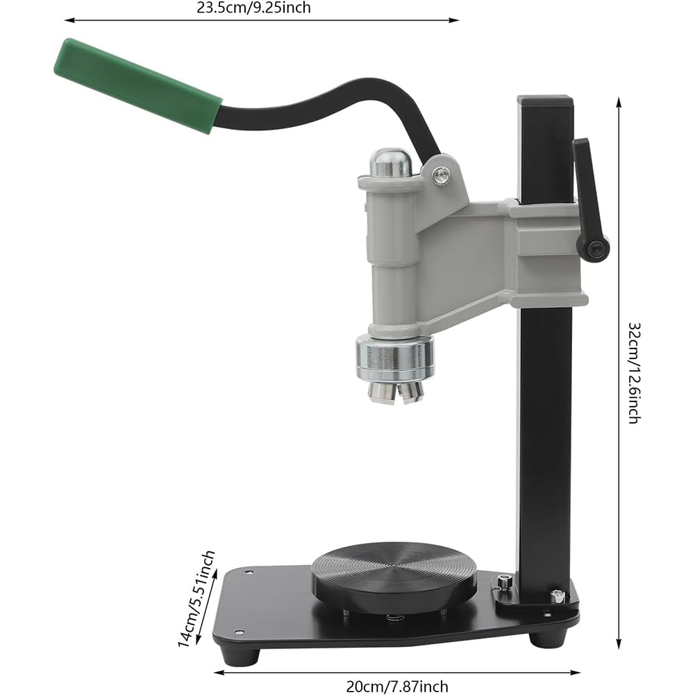 Crimpadora manual de viales para botellas de 13 a 20 mm, herramienta de sellado de tapas de escritorio, máquina prensadora de mano para un cierre seguro, diseño ajustable para un uso versátil