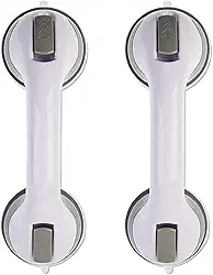 Pacote com 2 barras de apoio para banheiro, alça de chuveiro, barras de apoio para deficientes, barras de apoio para banheiras e chuveiros, alças de chuveiro para idosos, alça de chá de bebê, (AM-5)