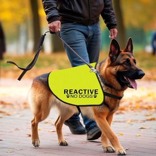 CENWA Reactive Dog Jacket Vest Do Not Pet Reactive No Dogs Service Dog Slogan Warning Vest (NO DOGS Reactive M EU) - Image 4