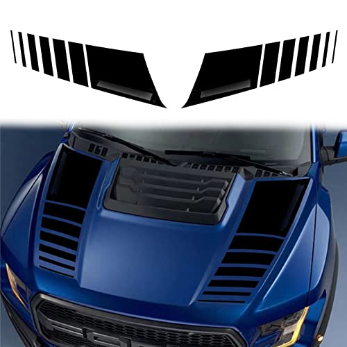 Ramuel Compatible With 2Pcs Car Hood Cover Vinyl Stripe Stickers Auto Bonnet Decor Decal Accessories For Pickup #TOP3