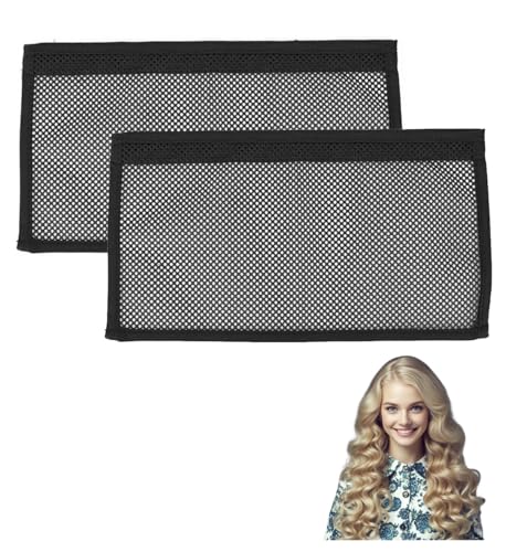Hair Stretcher Lengthening Net for Curly Prevent Shrinkage Lock Hair Stretcher Looser Wave Black 13in 2PCS