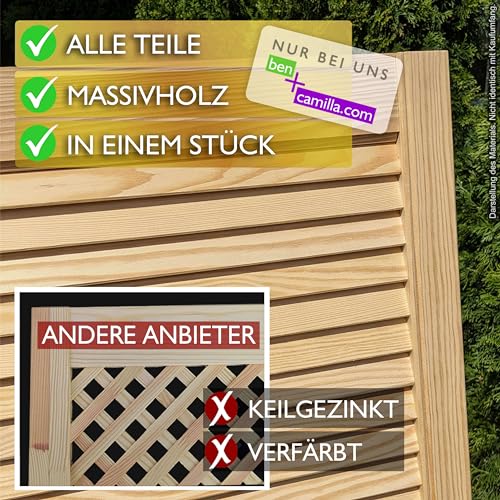 ben+camilla.com Saloontüren Komplett-Set (L/R-Paar+Pendel-Scharniere) | 100 x 80 cm Natur | Hochwertige Massivholz Schwingtüren unbehandelt