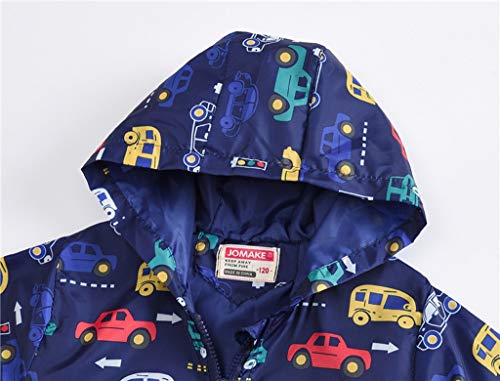 Toddler Boys Girls Zip Hooded Jacket Graphic Long Sleeve Windproof Trench Coats Kids Windbreaker (Blue, 3-4 Years)3