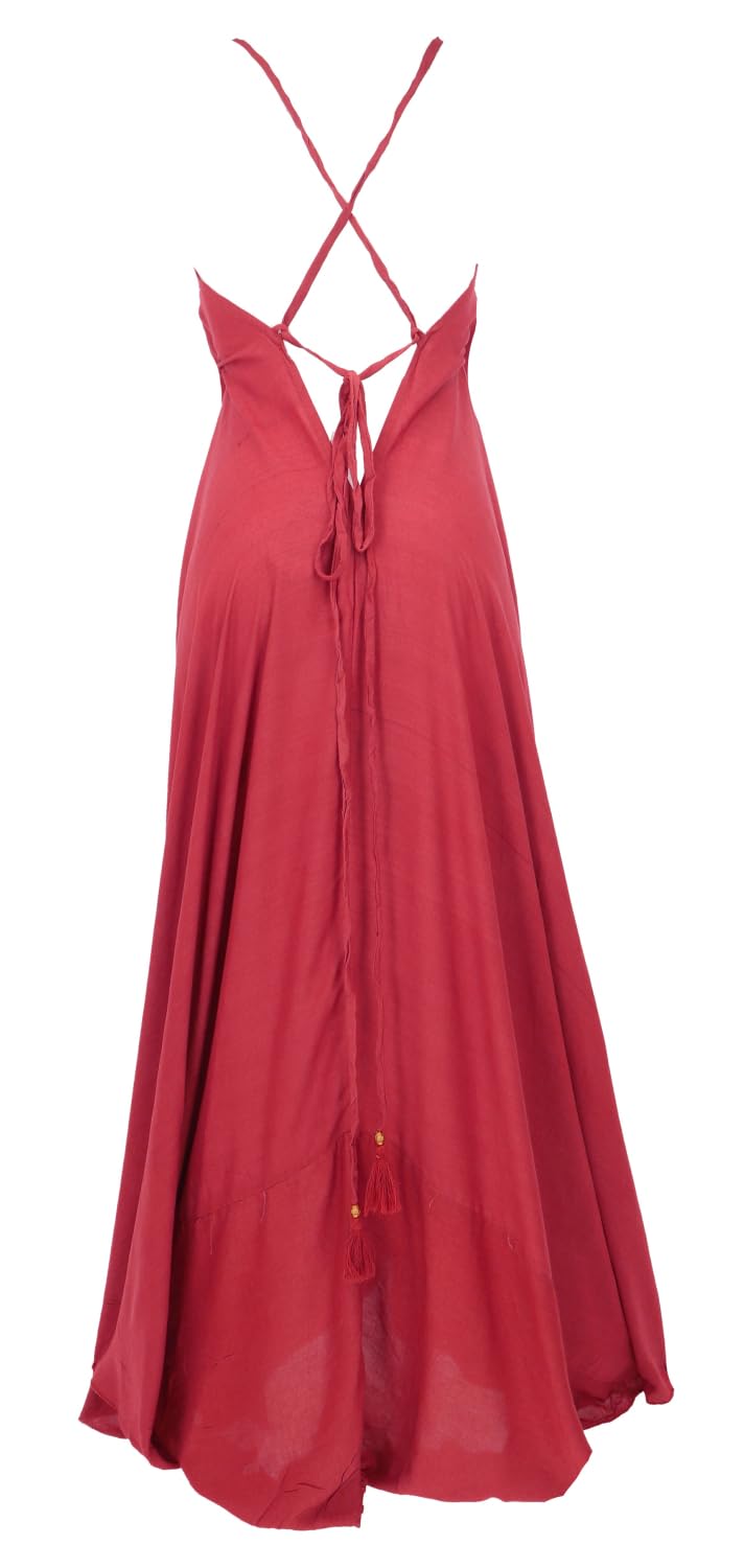 GURU SHOP Vestido de verano Boho Magic Dress para la playa, maxi vestido para mujer