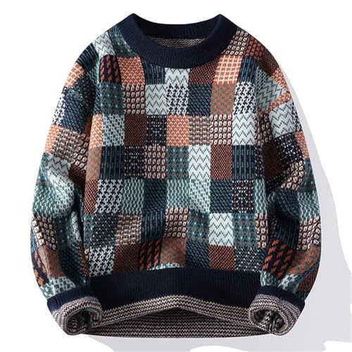 Men's Knit Sweater Crew Neck Pullover Vintage Casual Loose Fit Long Sleeve Fall Winter Fashion Top4
