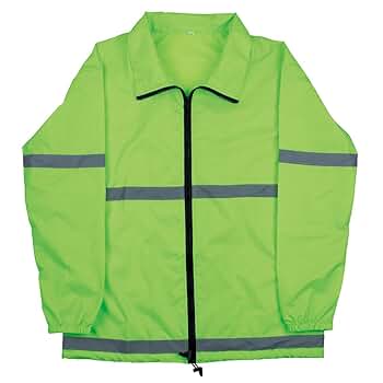 グリーンウィンドブレーカー 反射ストライプ付き グリーンウィンドブレーカー 反射ストライプ付き グリーン