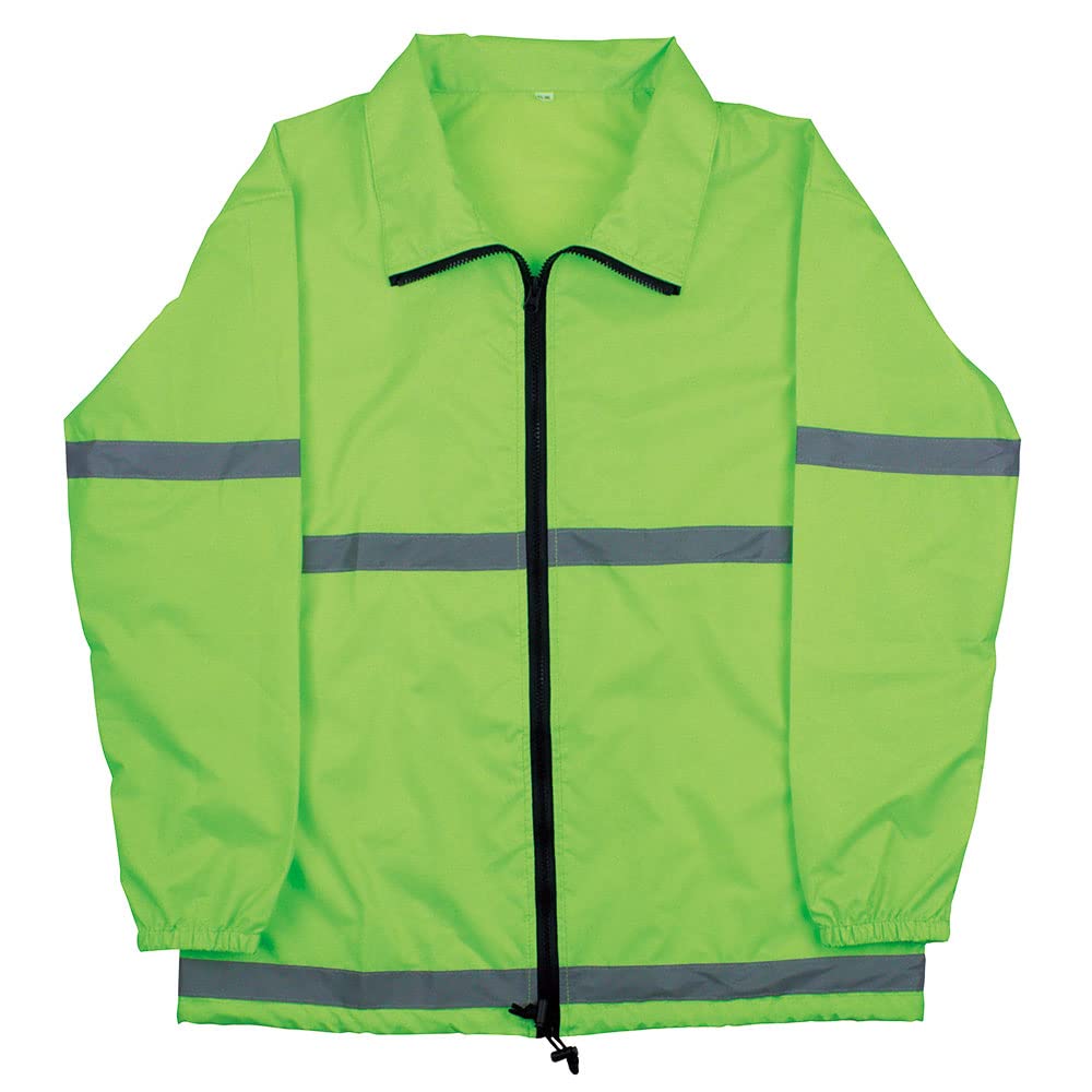 Amazon.co.jp: 抗菌 反射付き ウインドブレーカー ジャンパー 蛍光緑