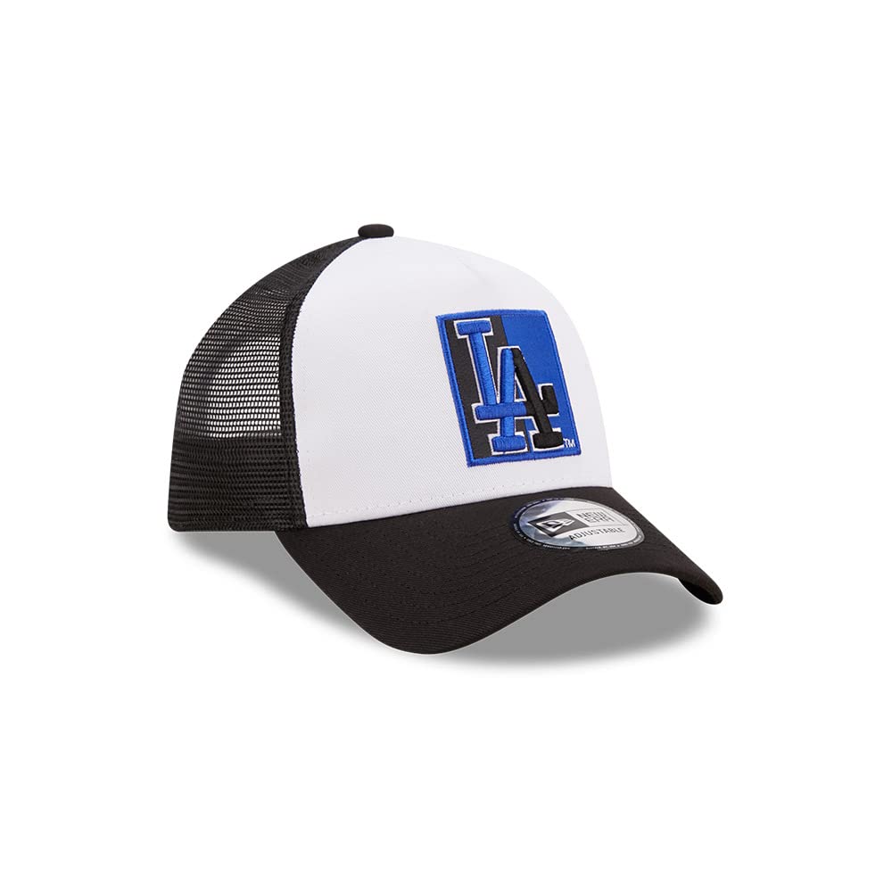 New EraLA Dodgers Team Patch White A-Frame Trucker Cap