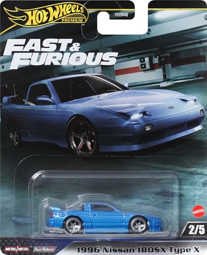 Image of Hot Wheels Premium Fast & Furious 1996 Nissan 180SX Type X for 3 Years & Above (Blue)