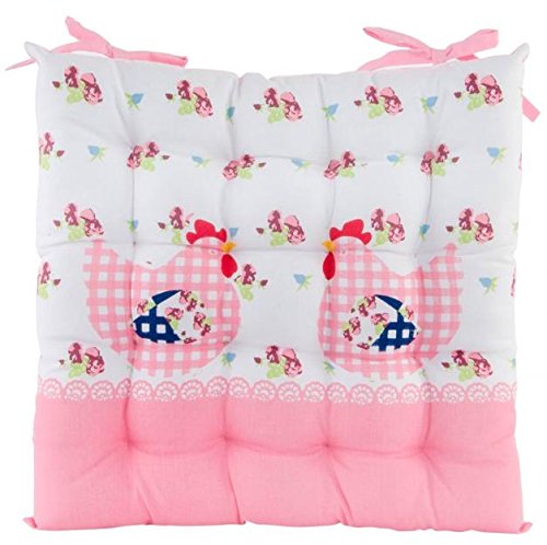 Coussin de chaise cuisine confortable pour assise de table déco poule