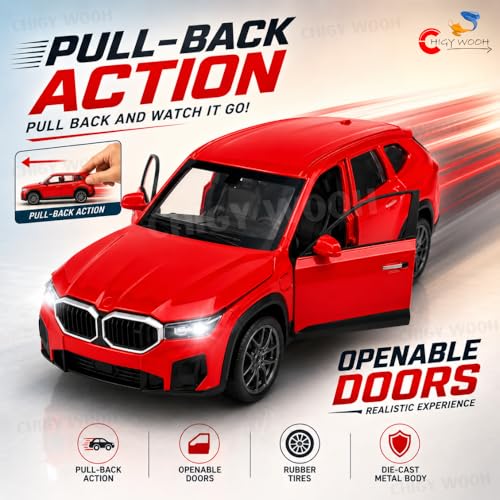 Image of B.M.W XM 1:36 Scale Die-Cast SUV Toy Car for Kids | Light & Sound Effects, Pull-Back Action, Openable Doors & Hood | Metal Body Collectible Car Toy (Multi-Color)