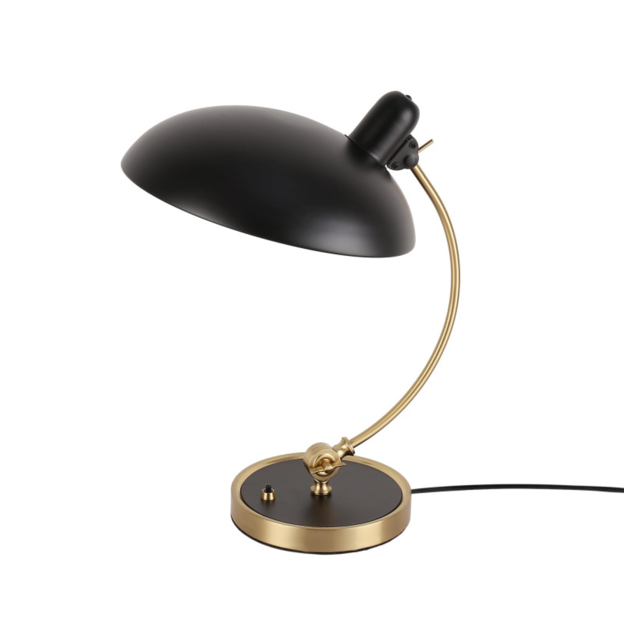 Lampada da tavolo " Ulia " – Design in stile Bauhaus | Lampada da scrivania con paralume orientabile, attacco E27. Lampada vintage retrò per comodino, scrivania, soggiorno