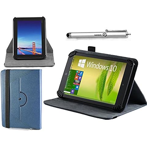 Housse Folio Bleu Navitech Archos 8 Cover