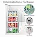 iSPECLE Freezer Organizer Bins - 4 Pack Stackable Chest Freezer Organizer for 5 Cu Ft Deep Freezer Sort Frozen Food, Deep Freezer Organizer Bins Easy to Get Food from Bottom without Digging, White