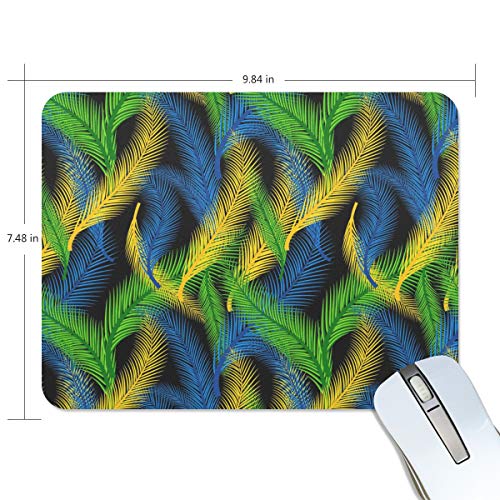 Preisvergleich Produktbild Mauspad MalpLENA Brasilien Stile Federn Muster Mauspad Premium texturierte Mauspad, rutschfeste Gummiunterseite, für Laptop, Computer und PC