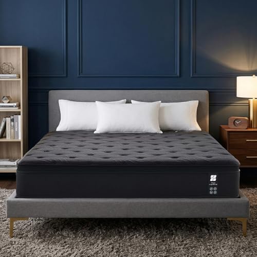 Image of King Size Mattress, 12 Inch Memory Foam King Mattress for Cool Night & Pressure Relief, Medium Firm with Motion Isolating, Hybrid Zoned Support Pocket Coils & Edge Support, CertiPUR-US Certified
