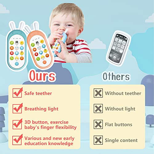 Image of Richgv Baby Cell Phone Toy, Sensory Learning Toys with 12 Functions