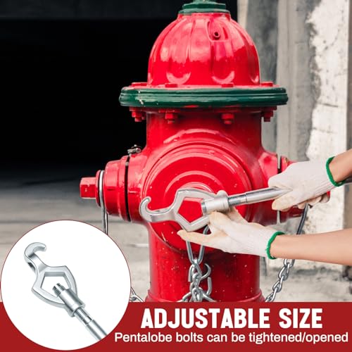 Image of Tandefio 1 Pcs Fire Hydrant Wrench, 1-1 /2 inch to 3 inch, Silver | Adjustable Hydrant Key for Utility Crews, Multifunctional Hydrant Wrench for Tightening Fire Nuts Tightening Water Pipes
