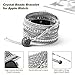CHARMINGO Boho 5 Wrap Bracelet Compatible with Beaded Apple Watch Band for Women Men 42mm/44mm/45mm/49mm, Handmade Crystal Stone Bead Watch Strap for Iwatch Band Series 10/9/8/7/6/5/4/3/2/1/SE Ultra 2 Silver