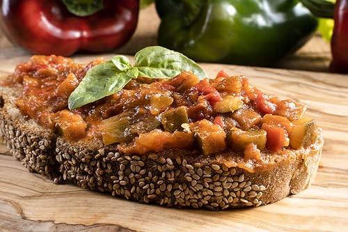 Contorno Pepper Spread (10.6 oz) – Sicilian Caponatina Antipasto for Bruschetta, Pasta & Charcuterie, Natural, Vegetarian, Ready to Eat Italian Appetizer (1 Pack) - image 4